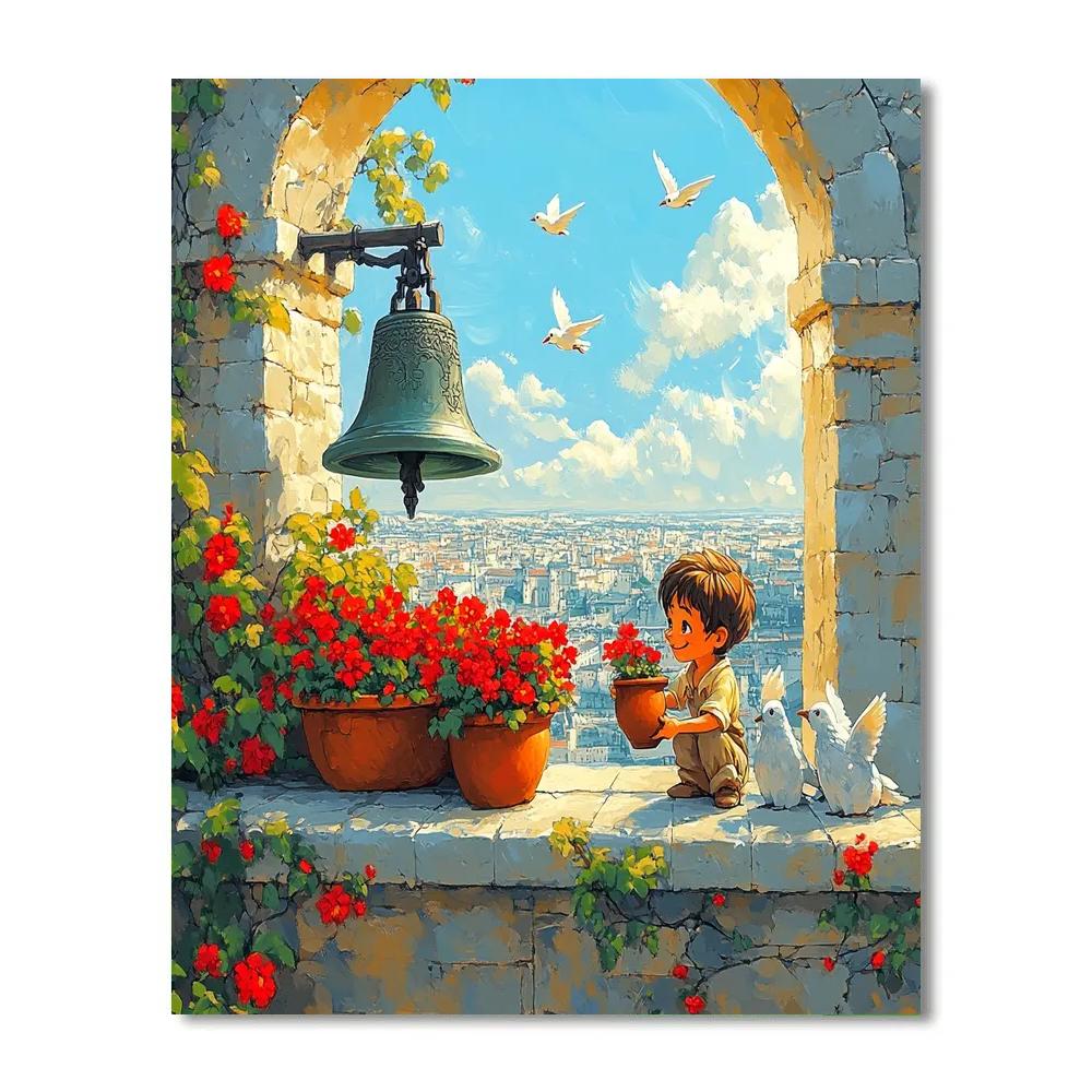 Quasimodo Cathedral Bell Tower Garden Disney Inspired Paint by numbers kits