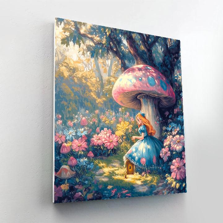 Alice Curious Garden Key Discovery Disney Inspired Painting by numbers kit
