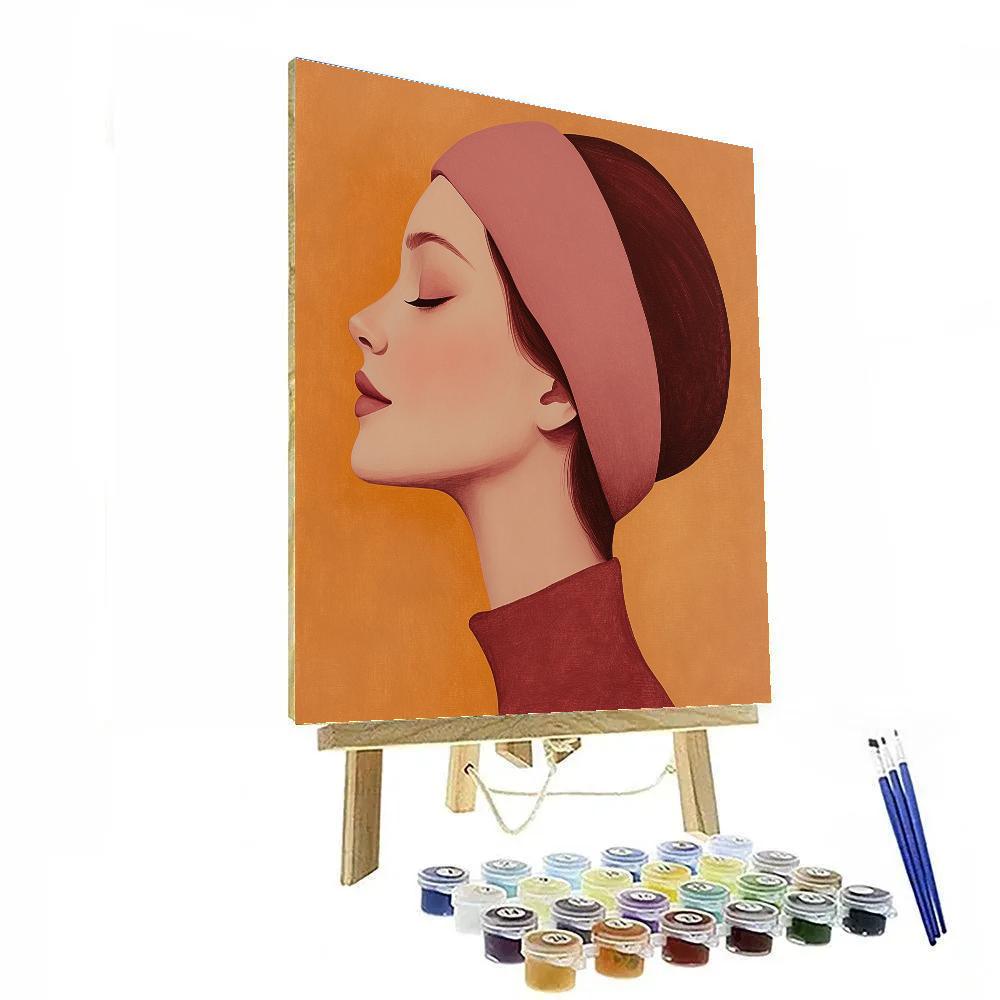Amedeo Modigliani Inspired Portrait In Profile Number painting