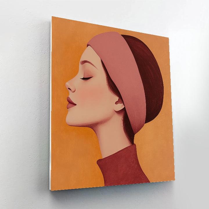 Amedeo Modigliani Inspired Portrait In Profile Number painting