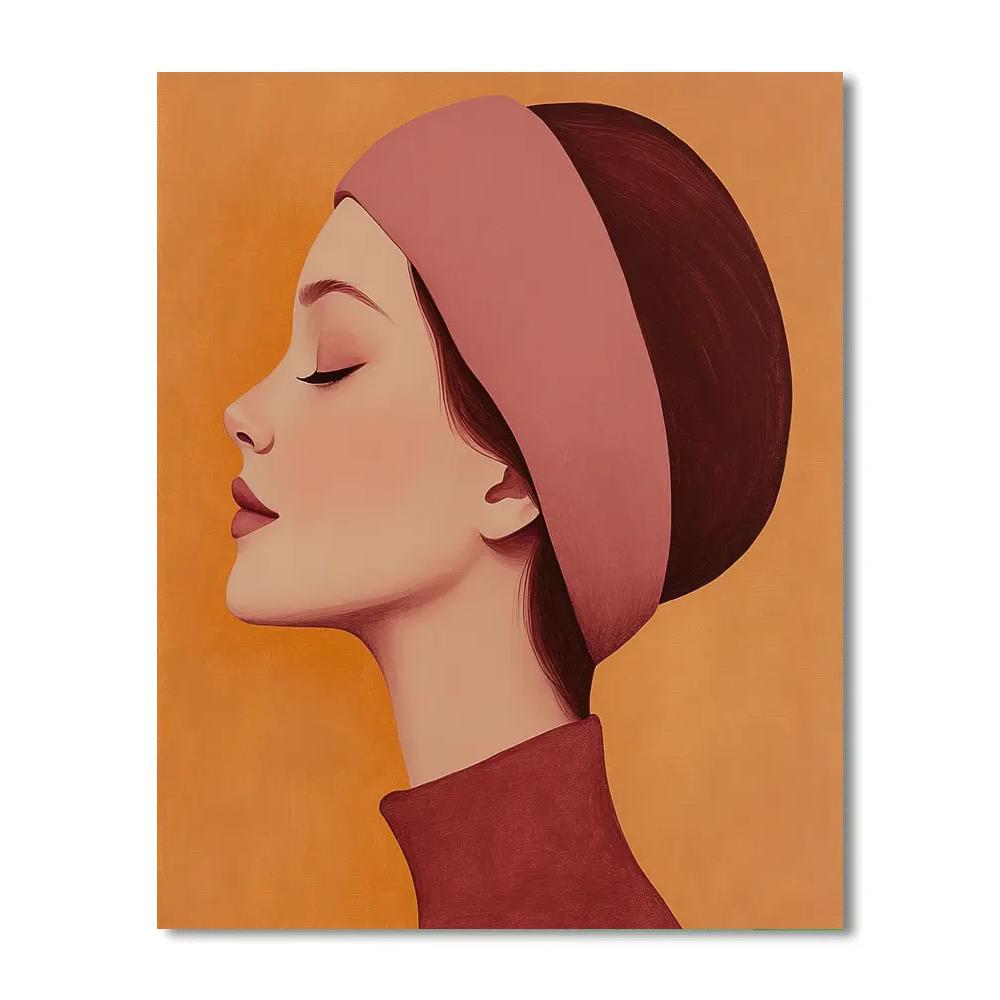 Amedeo Modigliani Inspired Portrait In Profile Number painting