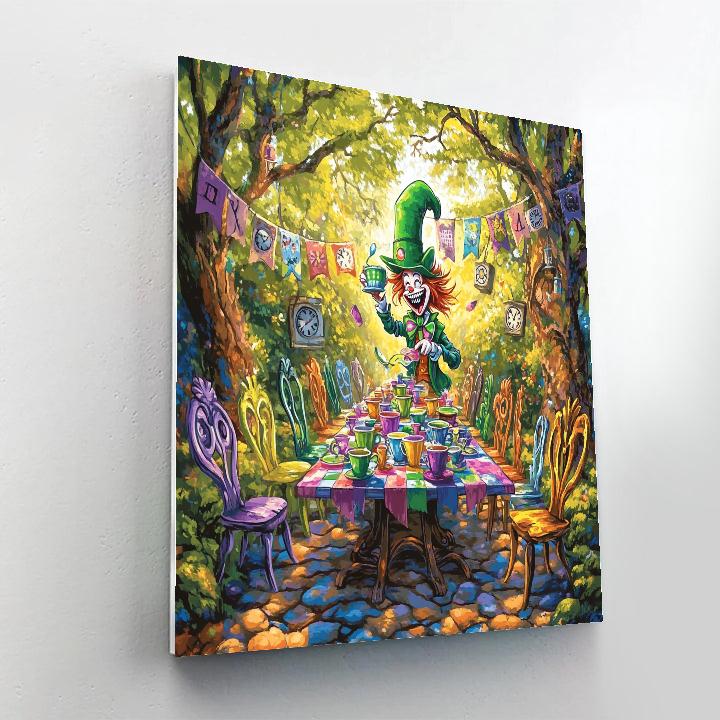 Mad Hatter Tea Party Forest Clearing Disney Inspired Painting by numbers kit
