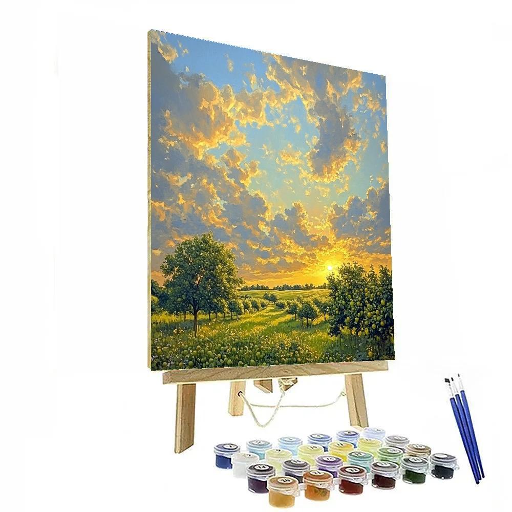 John Constable Inspired Orchard Afternoon paint by numbers