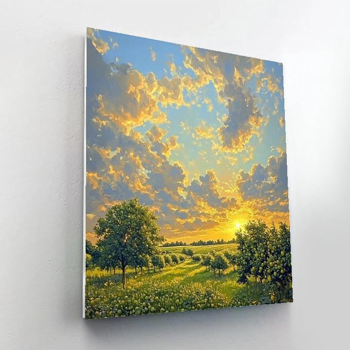 John Constable Inspired Orchard Afternoon paint by numbers