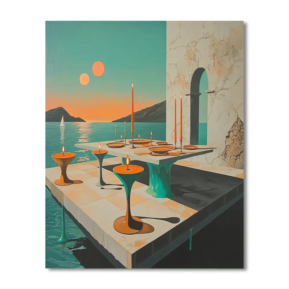 Salvador Dali Inspired Celestial Banquet Paint by numbers kits