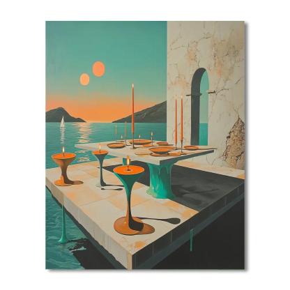 Salvador Dali Inspired Celestial Banquet Paint by numbers kits