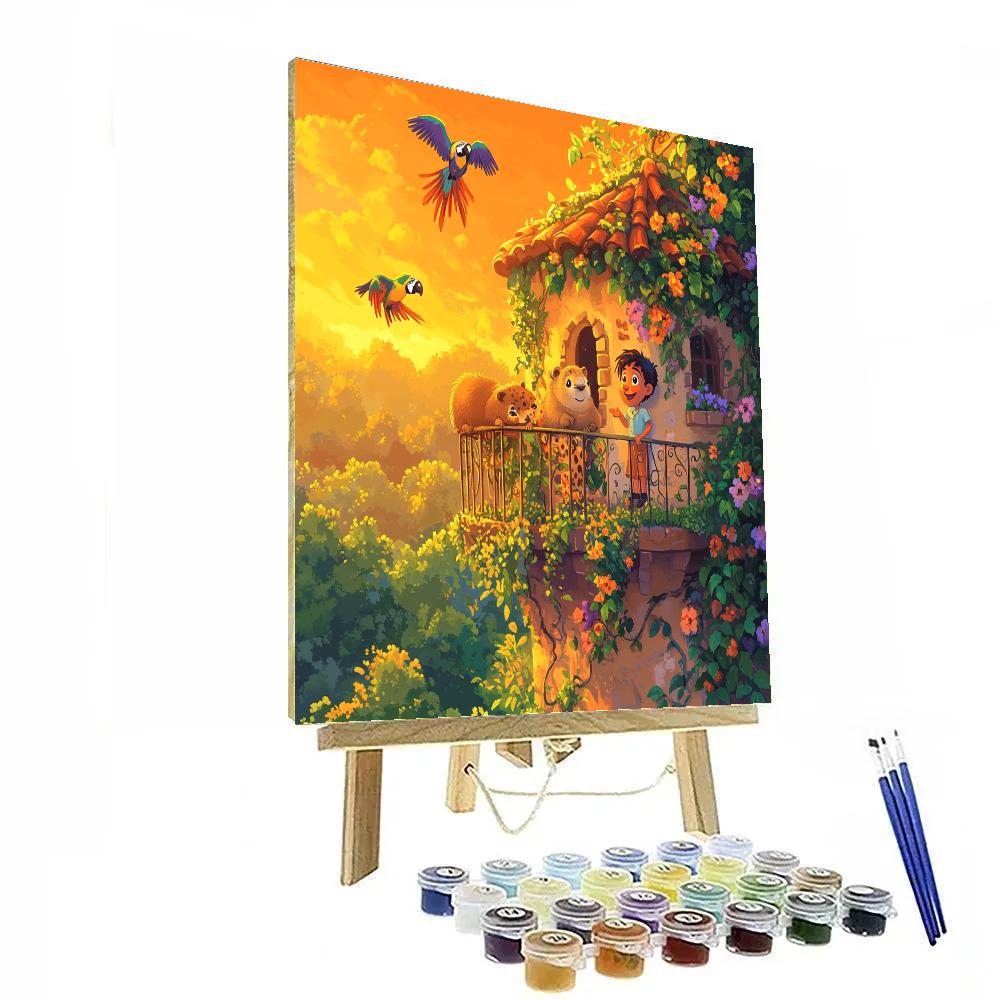 Antonio Animal Balcony Jungle Talk Disney Inspired paint by color