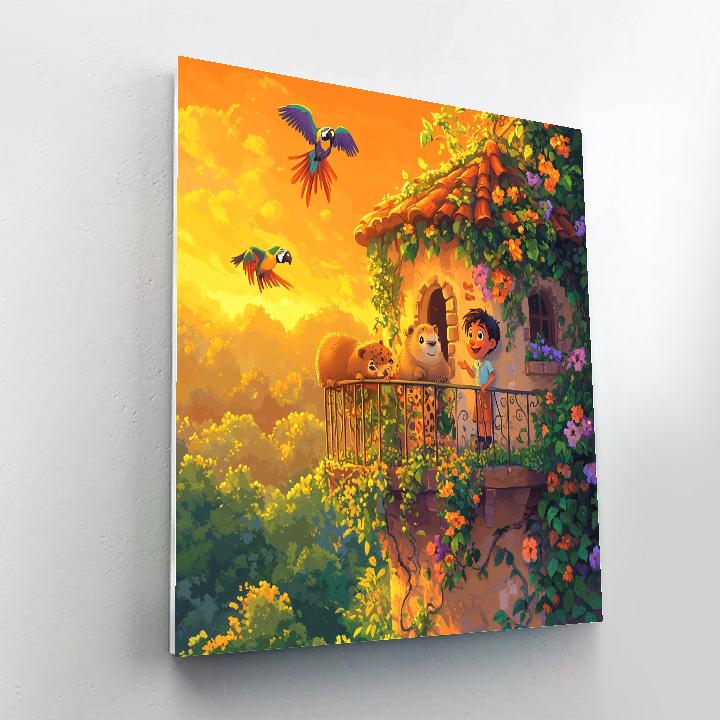 Antonio Animal Balcony Jungle Talk Disney Inspired paint by color