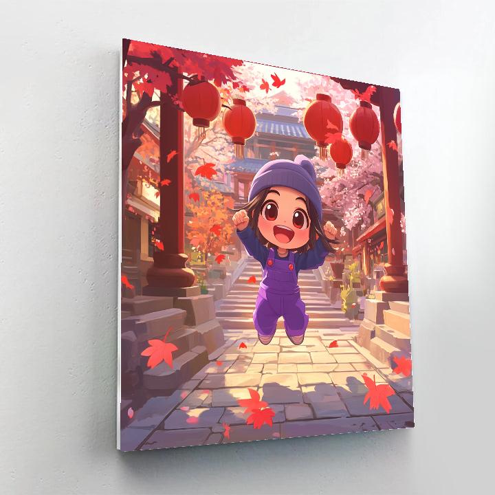 Abby Park Temple Courtyard Bounce Jam Disney Inspired Number painting