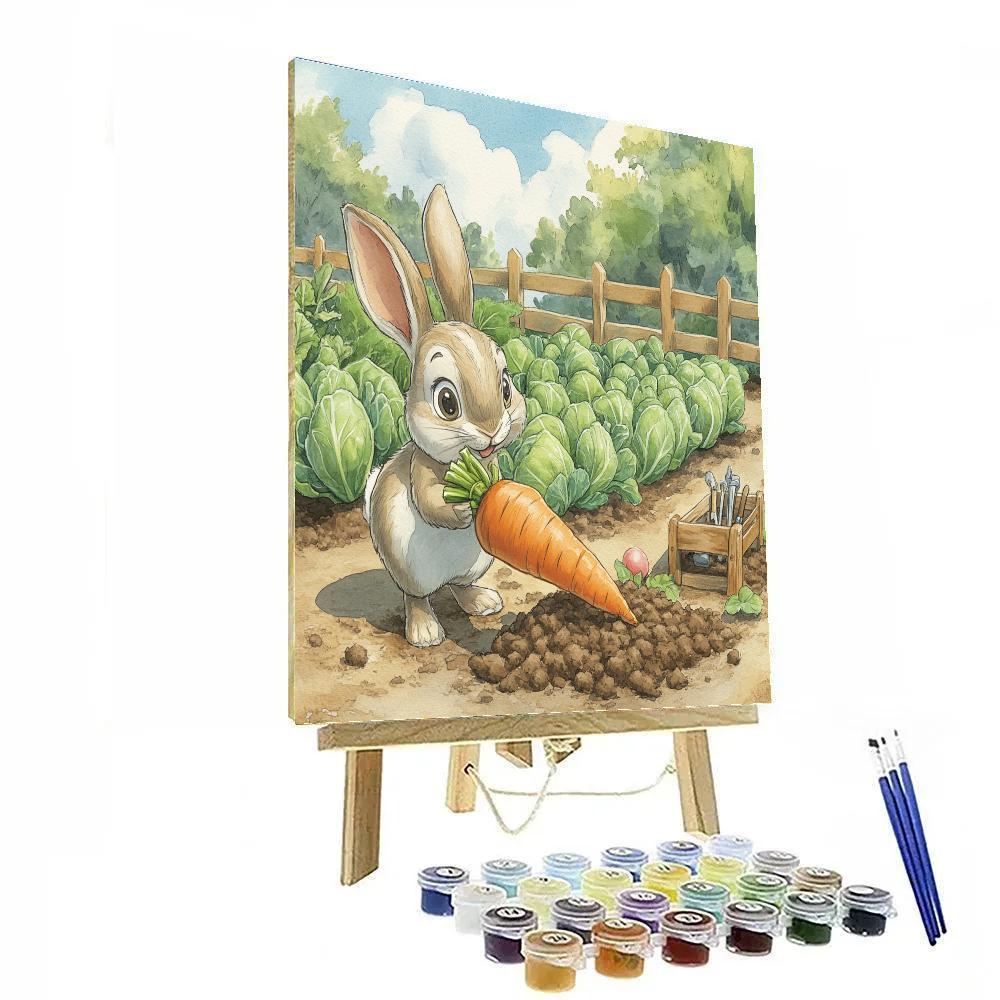 Rabbit Vegetable Garden Harvest Day Disney Inspired paint by number
