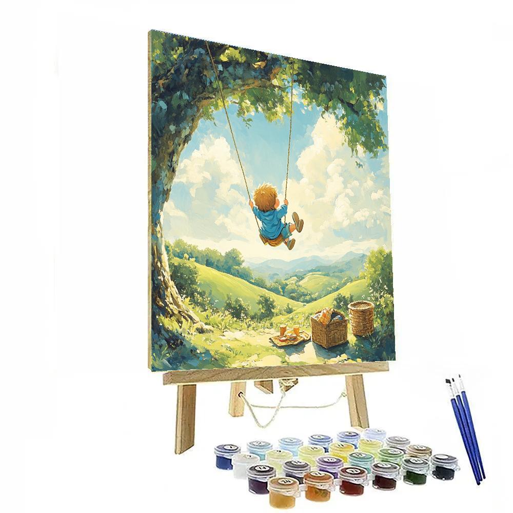 Roo Tree Swing Sunny Afternoon Disney Inspired Paint by numbers kits