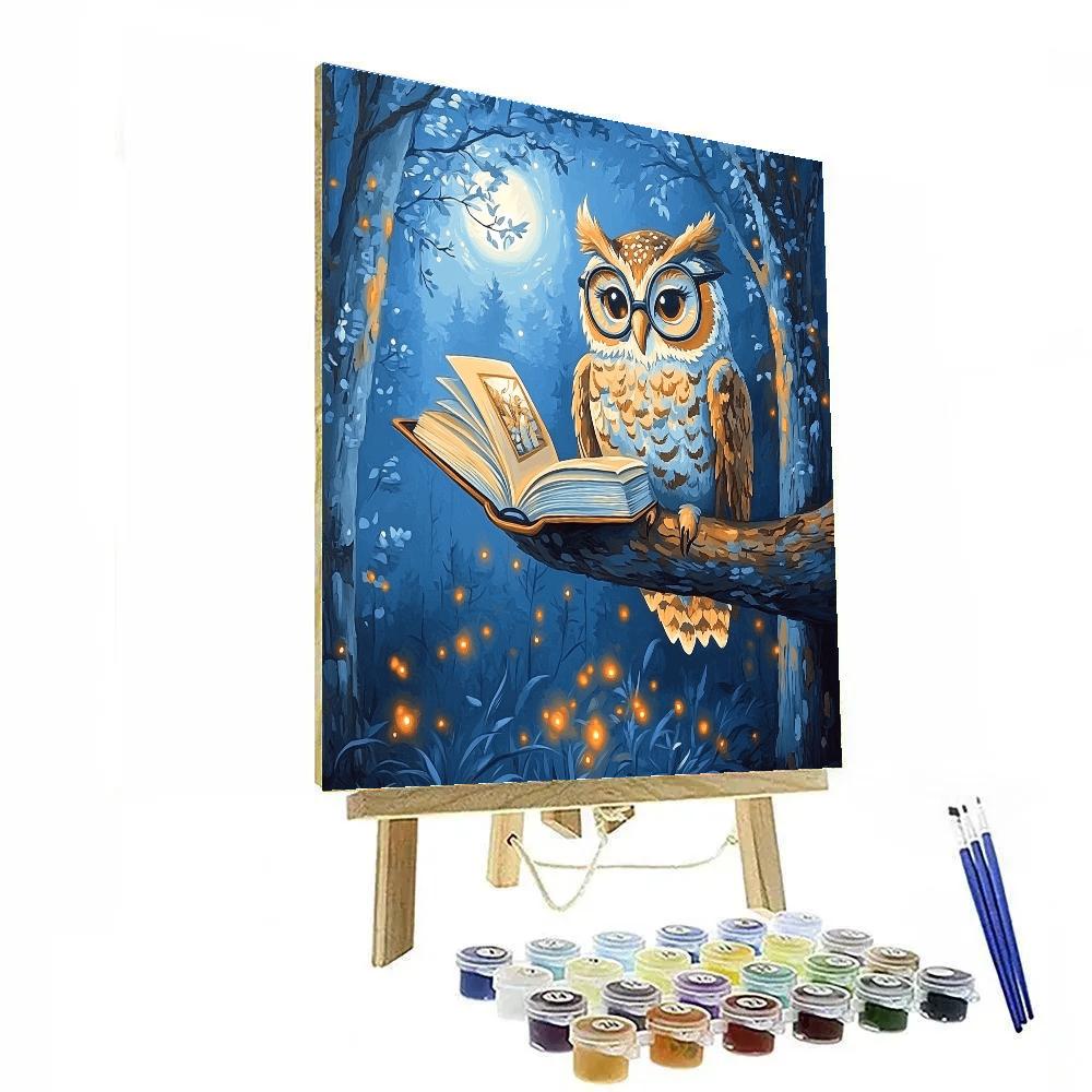 Owl Story Tree Nighttime Lesson Disney Inspired Numbered painting kits