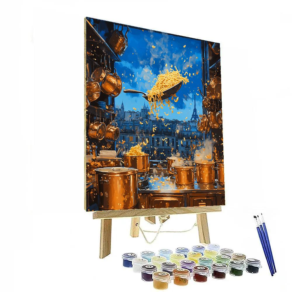 Linguini Paris Kitchen Pasta Toss Disney Inspired painting number kit