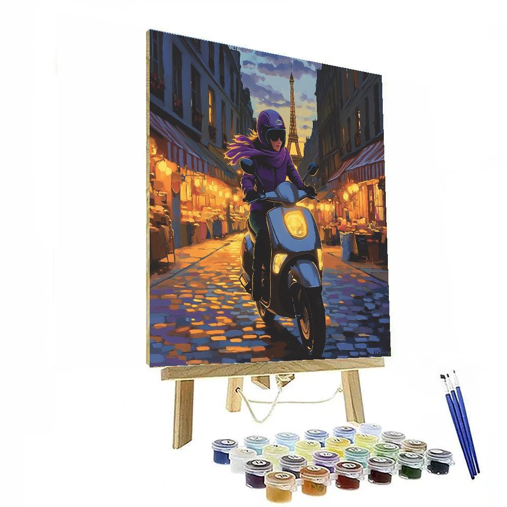 Colette Motorbike Market Ride Disney Inspired paint by color
