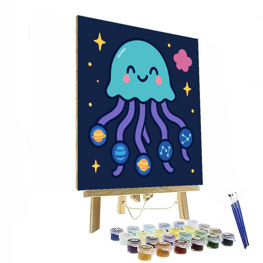 Nebula Jellyfish Science Parade Number painting