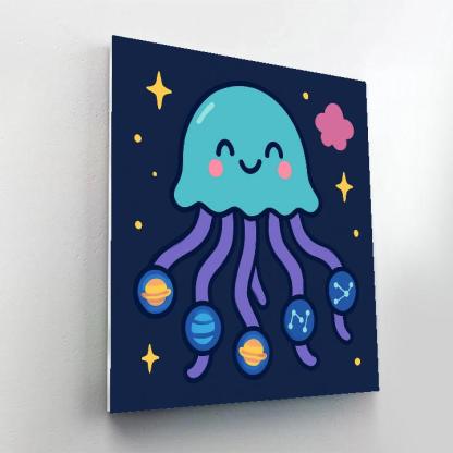 Nebula Jellyfish Science Parade Number painting
