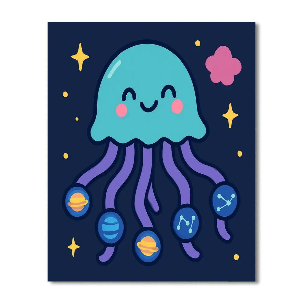 Nebula Jellyfish Science Parade Number painting