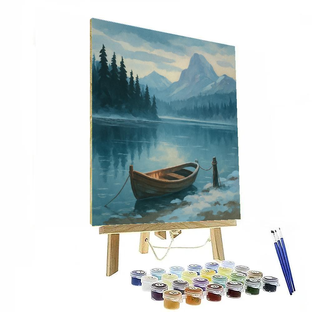 Lantern Lake At First Snow paint by color