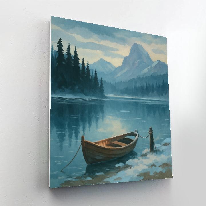 Lantern Lake At First Snow paint by color