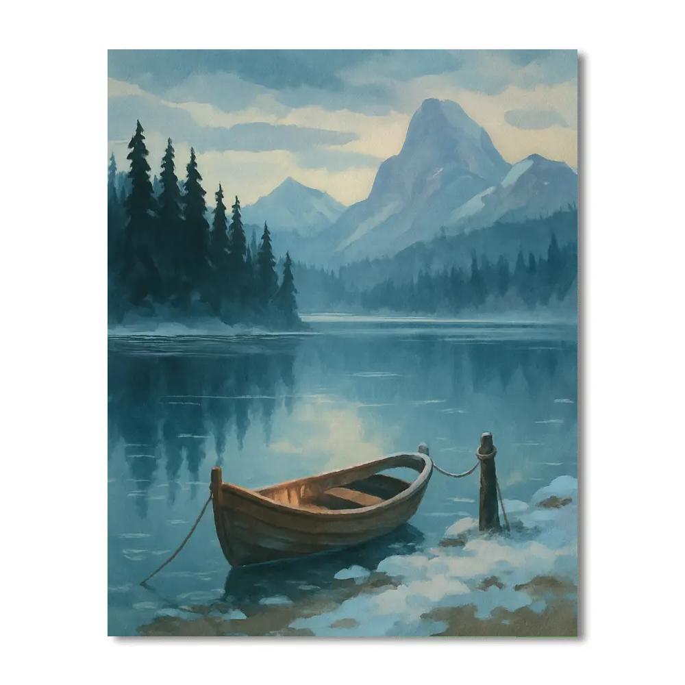 Lantern Lake At First Snow paint by color