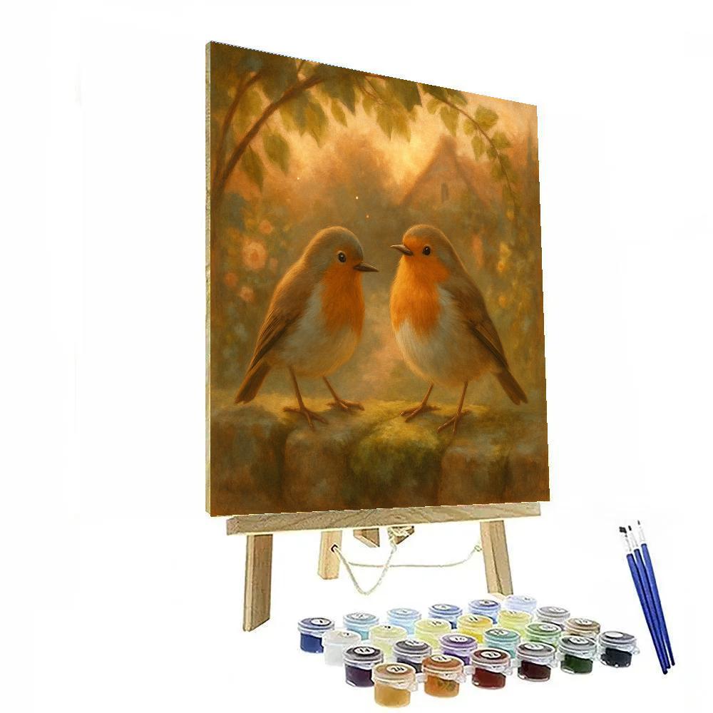 Lantern Warmth In The Hedgerow painting number kit