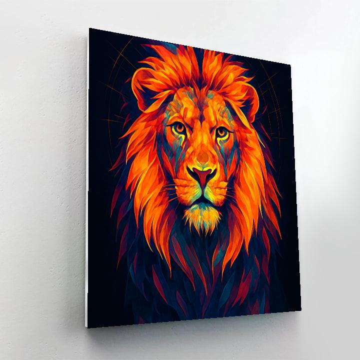 Prismatic Crown Lion paint by number