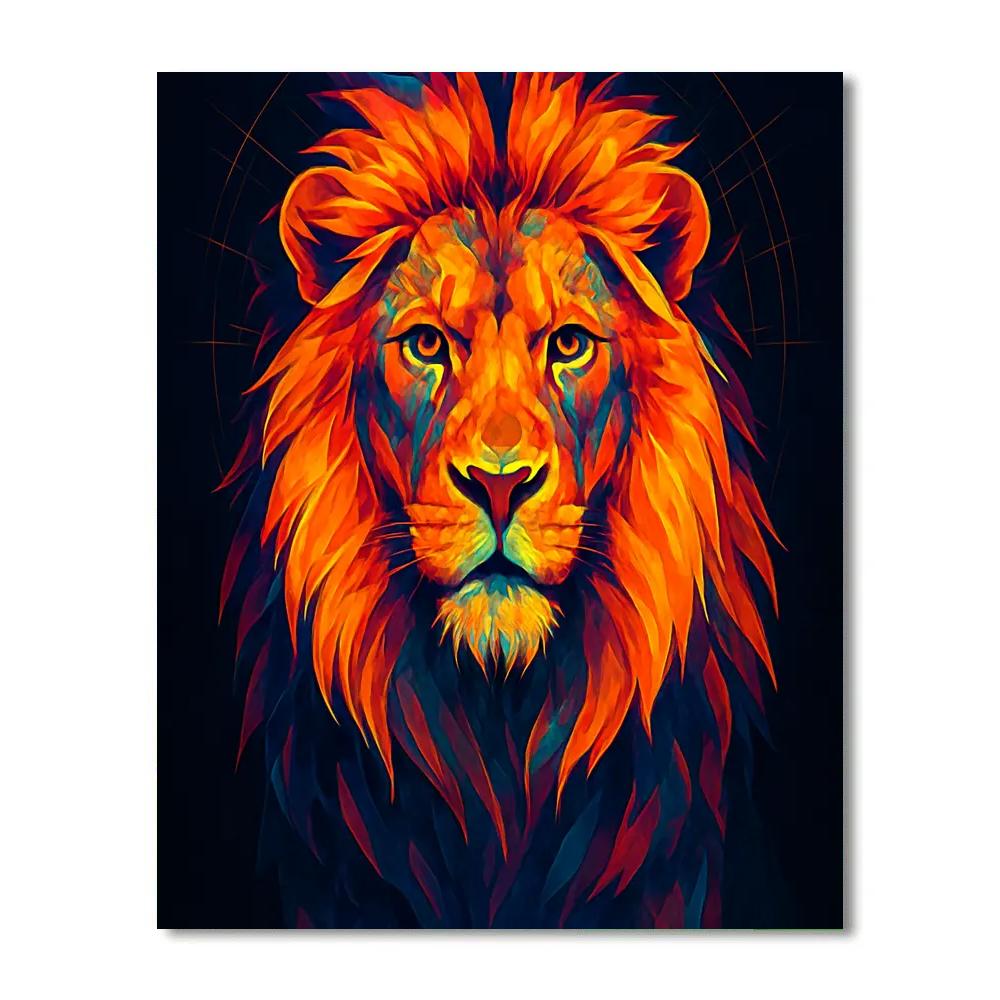 Prismatic Crown Lion paint by number