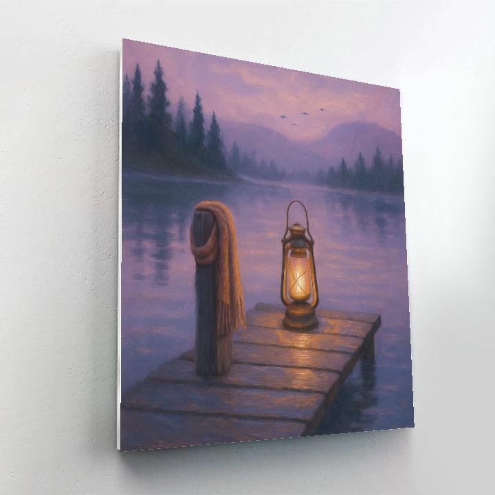 Lantern Dock At Lavender Dusk painting number kit