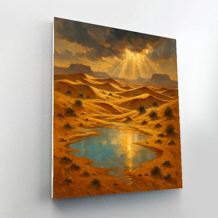 Saffron Dunes After Rain Paint by numbers art