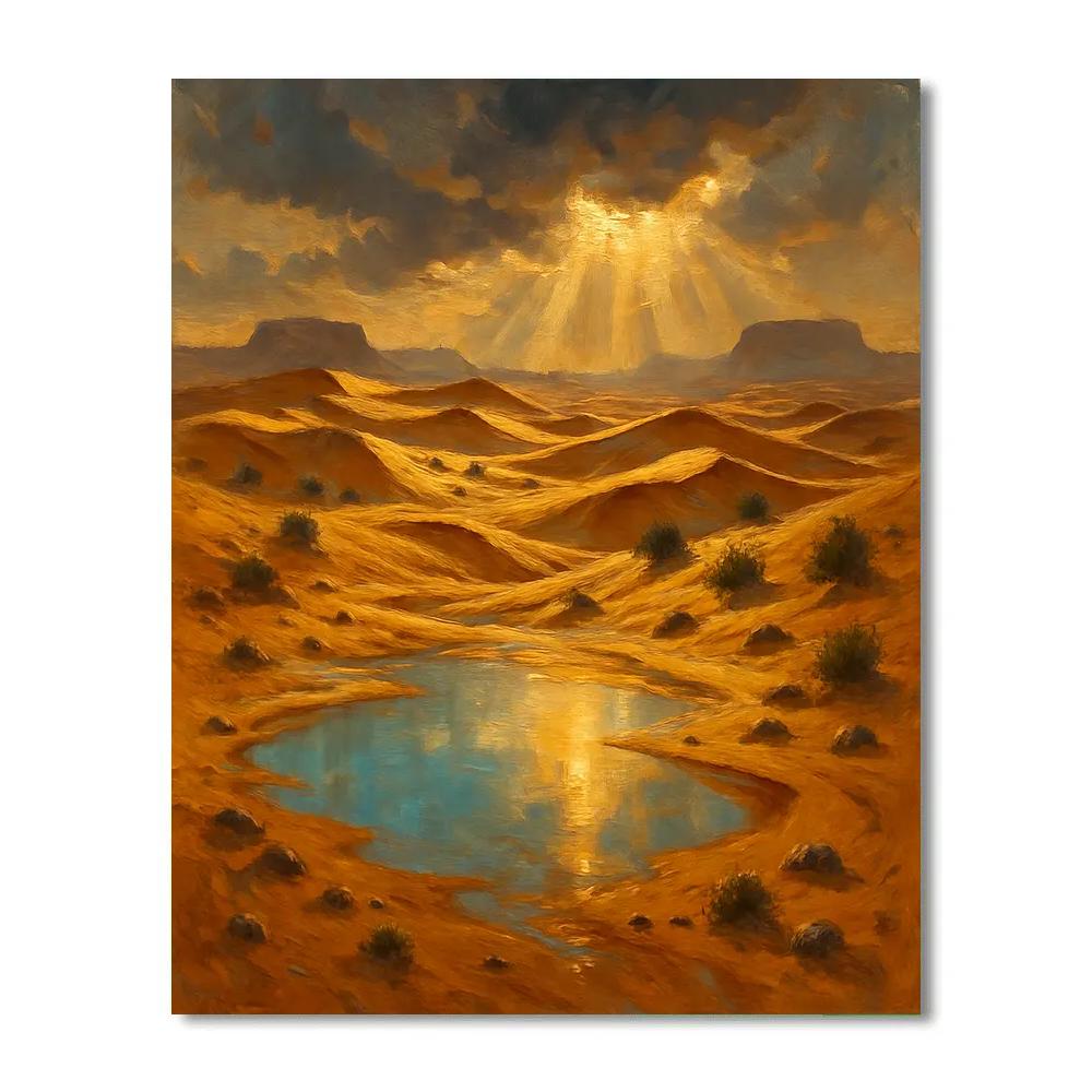 Saffron Dunes After Rain Paint by numbers art