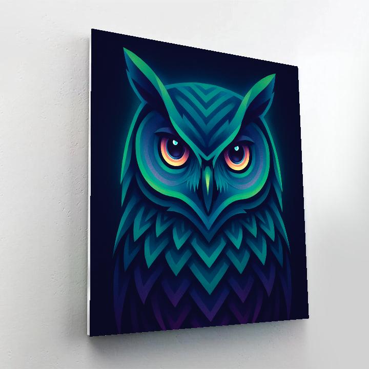 Aurora Circuit Owl Paint by numbers art