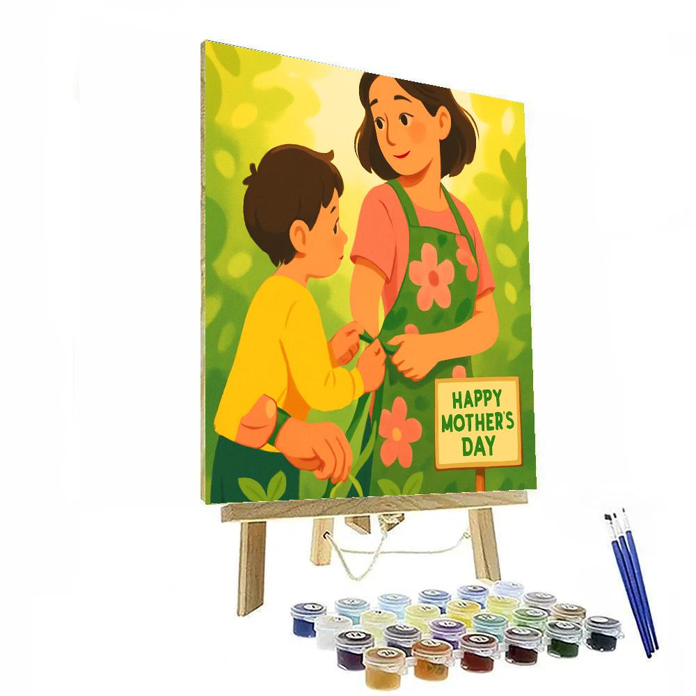 Garden Apron Ties And Thank You Smile paint by number