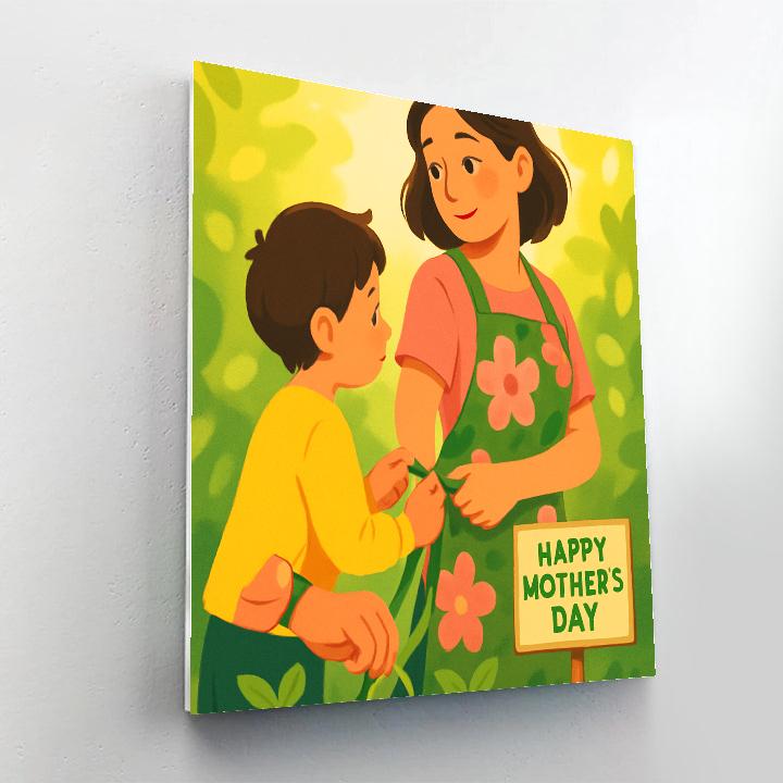 Garden Apron Ties And Thank You Smile paint by number