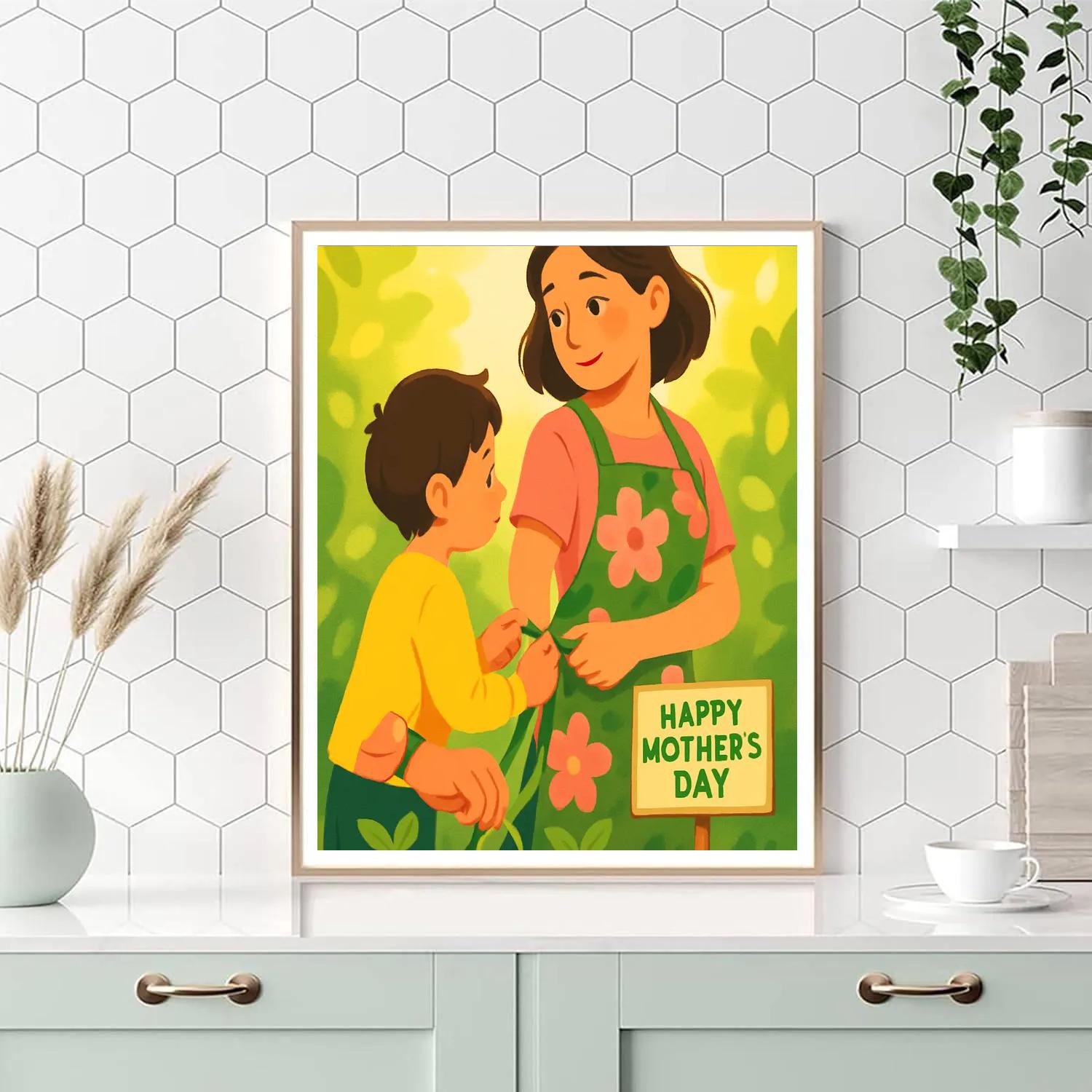 Garden Apron Ties And Thank You Smile paint by number