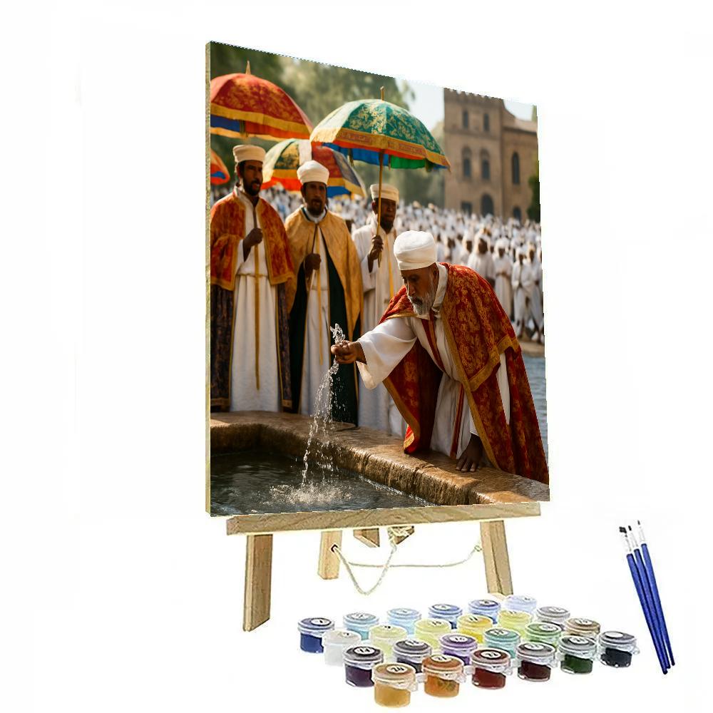 Timkat Epiphany Water Blessing Gondar Paint by numbers kits