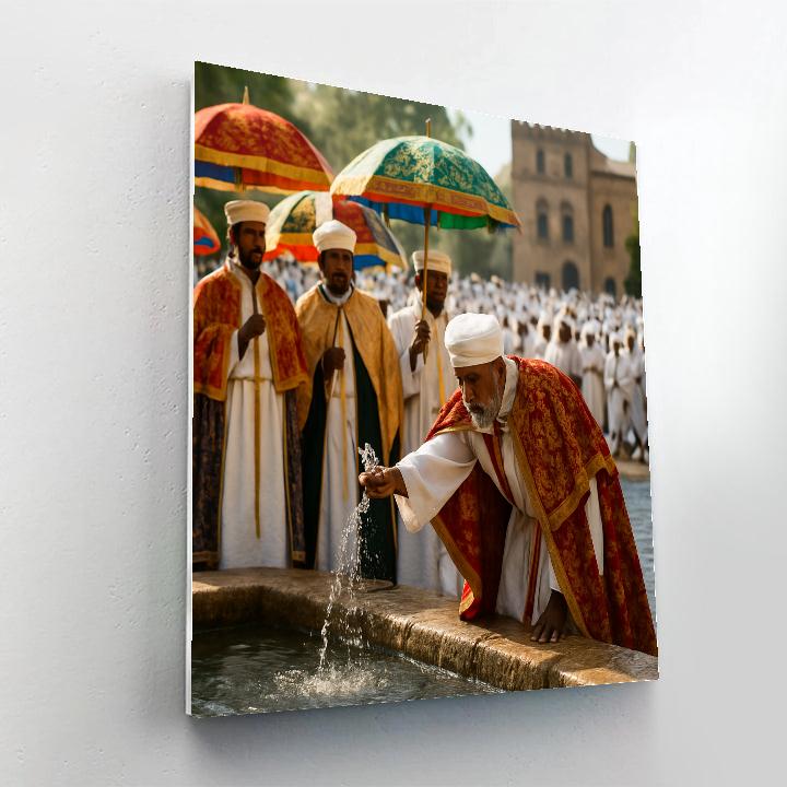 Timkat Epiphany Water Blessing Gondar Paint by numbers kits