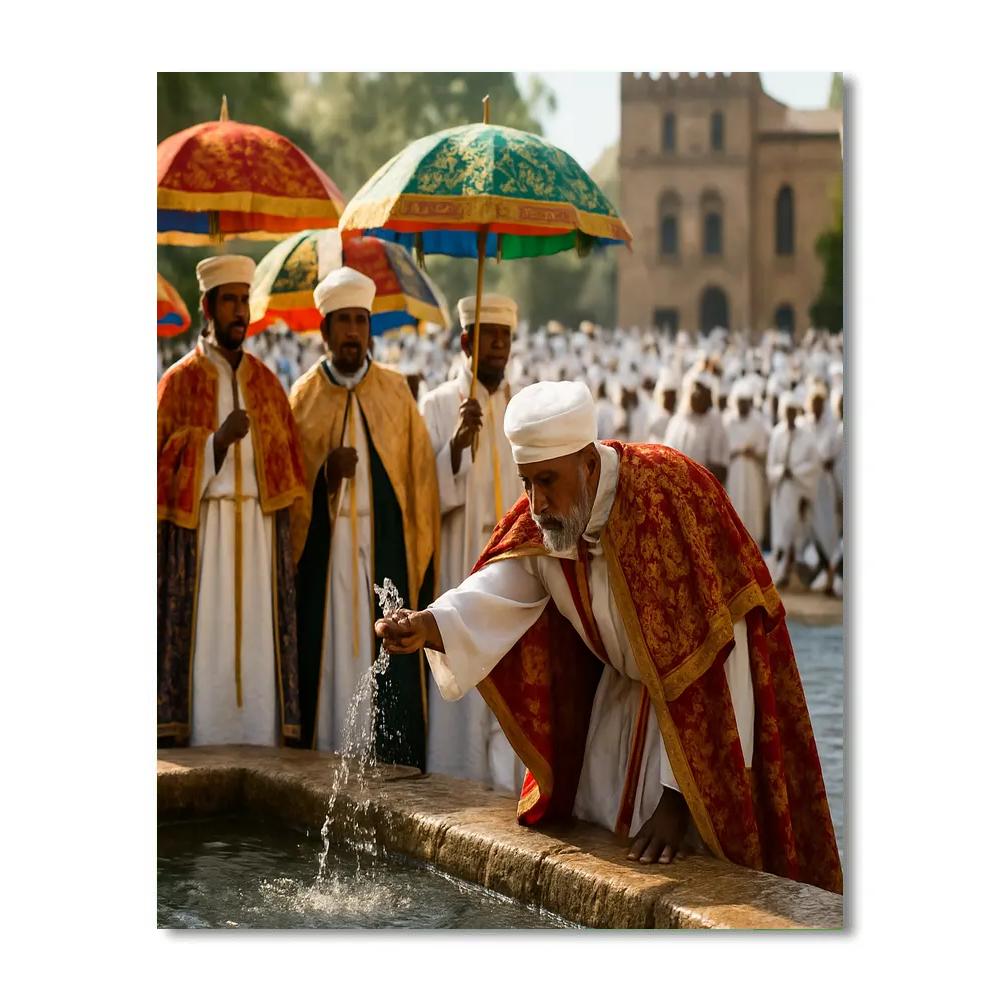 Timkat Epiphany Water Blessing Gondar Paint by numbers kits