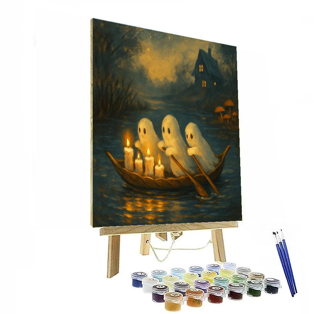 The Candleboat Crossing At Cobweb Creek Number painting