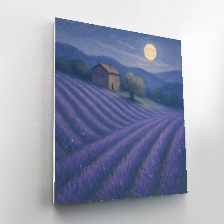 Moonlit Lavender Terraces Numbered painting kits
