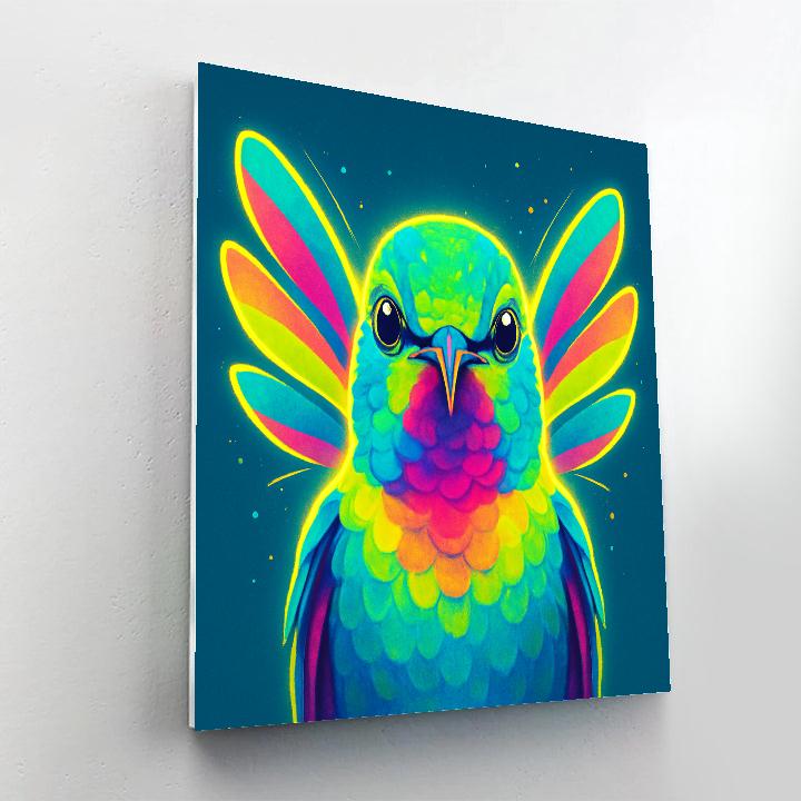 Electric Garden Hummingbird DIY paint by numbers