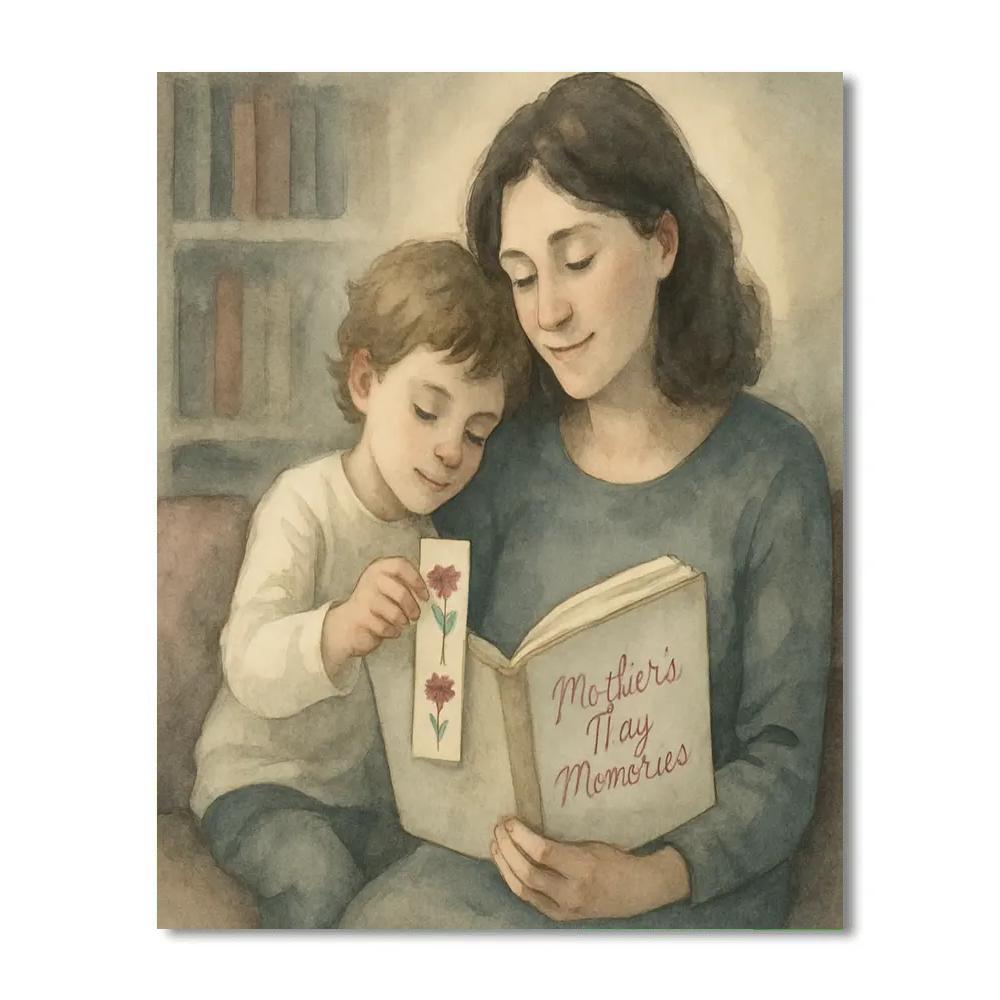 Library Quiet Moment And Shared Bookmark paint by number