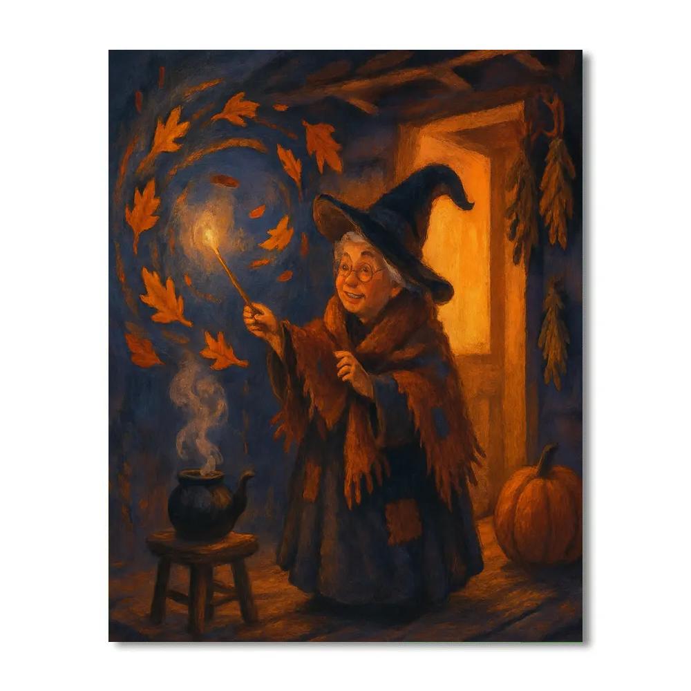 Porchlight Symphony Of The Witchs Cottage Number painting