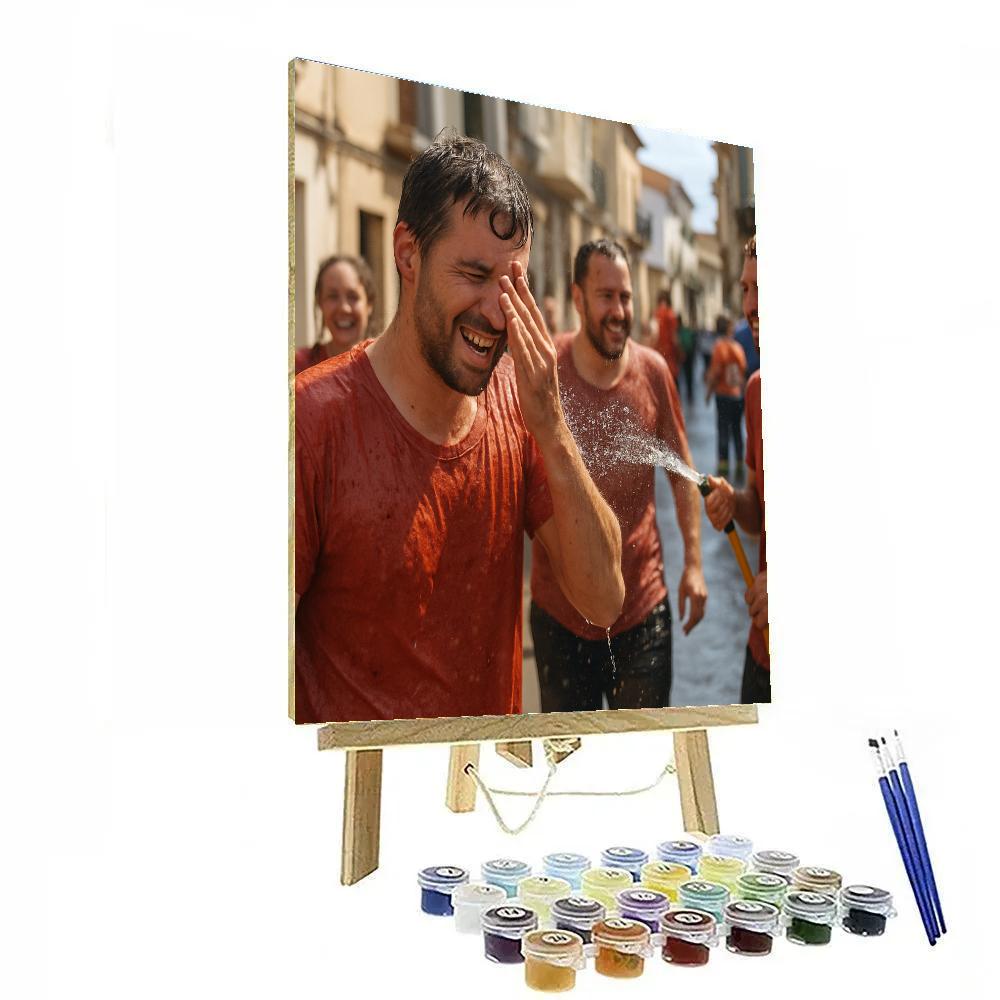 La Tomatina Aftermath Bunol Street Numbered painting kits
