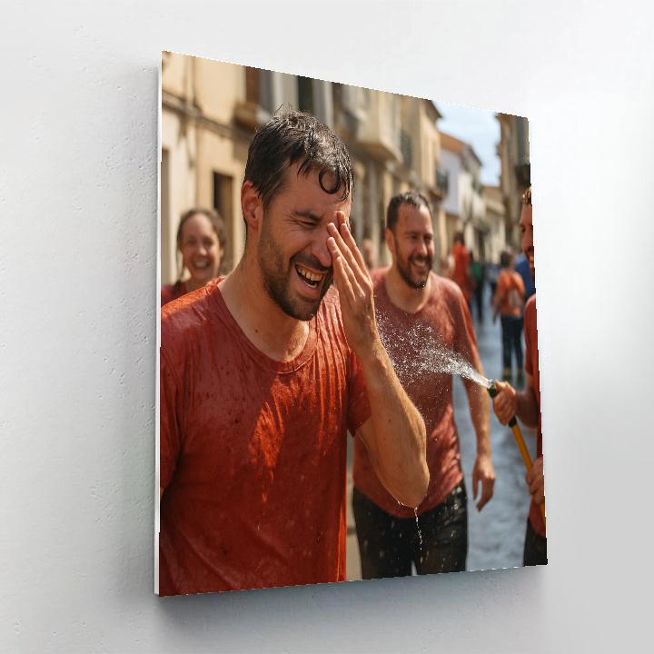 La Tomatina Aftermath Bunol Street Numbered painting kits
