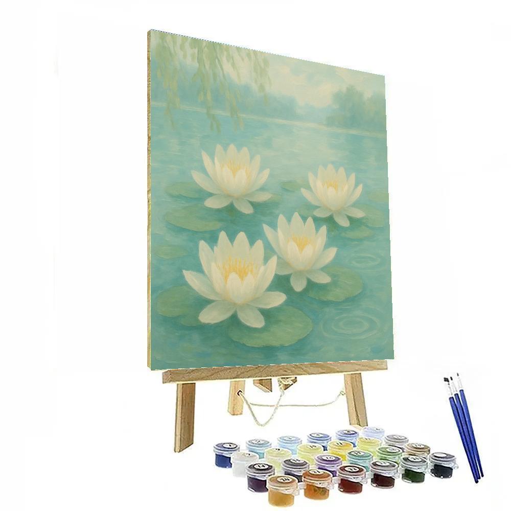 Spring Lilies And Ripple Rings paint by number