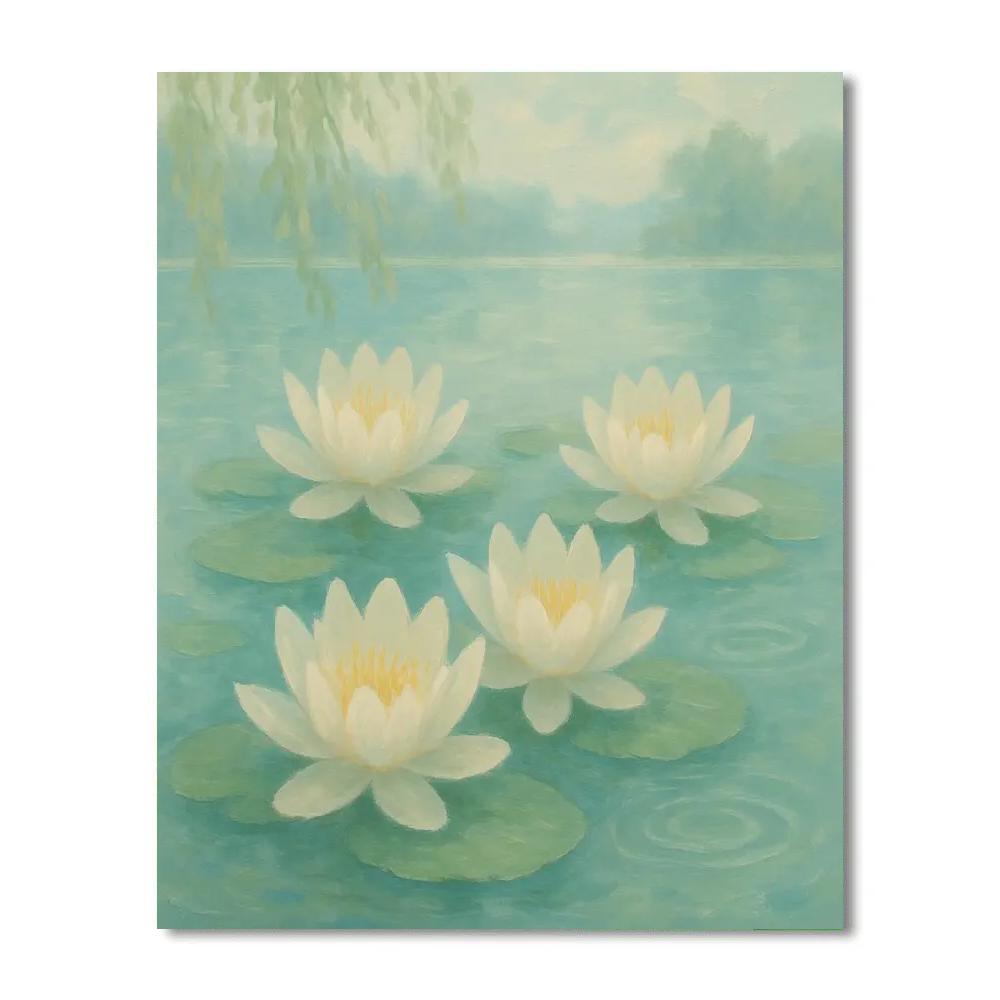 Spring Lilies And Ripple Rings paint by number