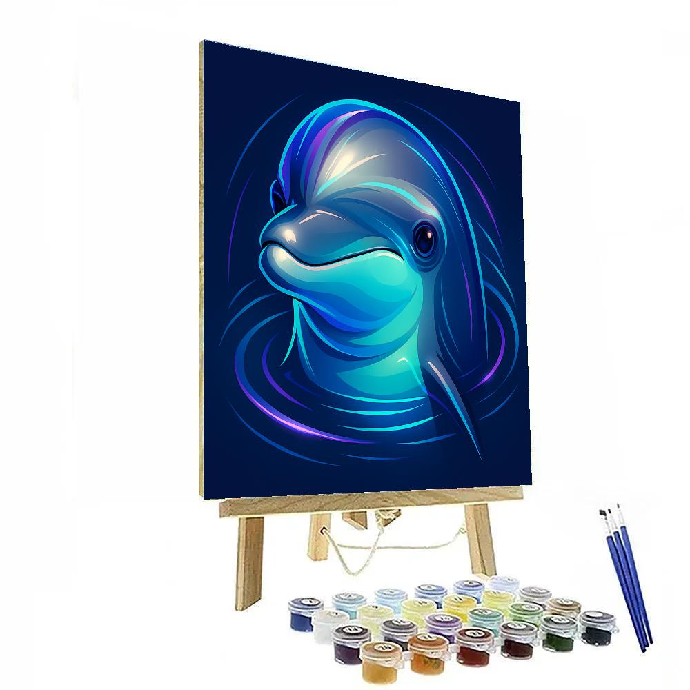 Chrome Wave Dolphin Pulse Numbered painting kits