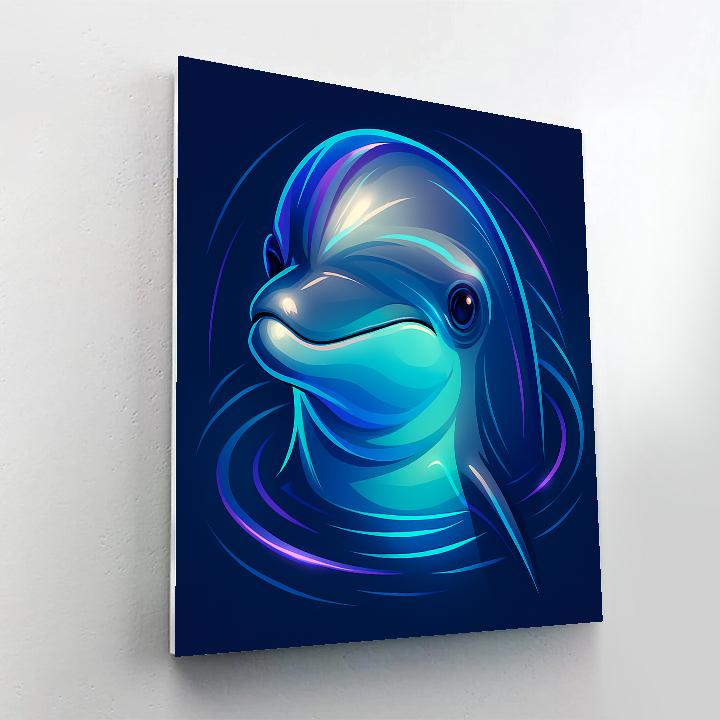 Chrome Wave Dolphin Pulse Numbered painting kits
