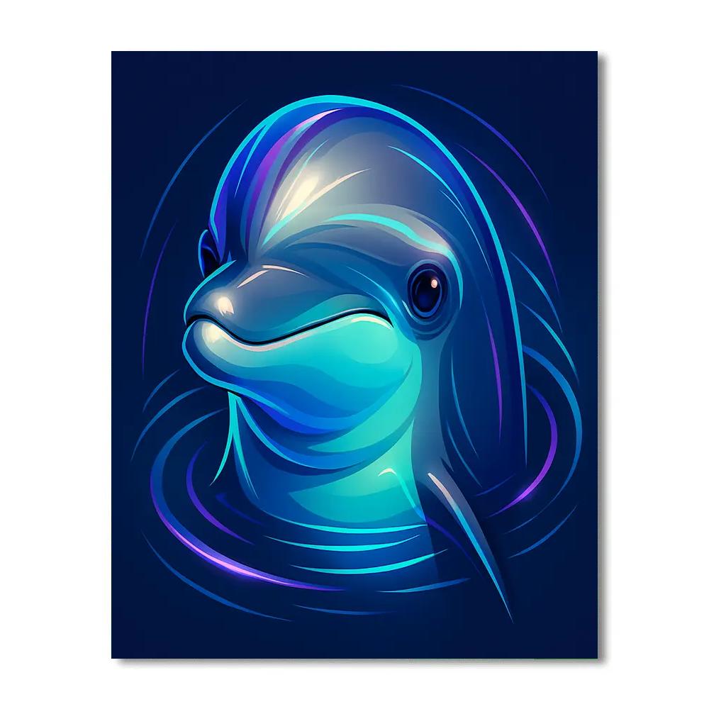 Chrome Wave Dolphin Pulse Numbered painting kits