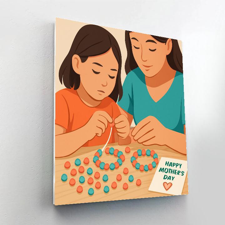 Mothers Day Bracelet Making Circle paint by number